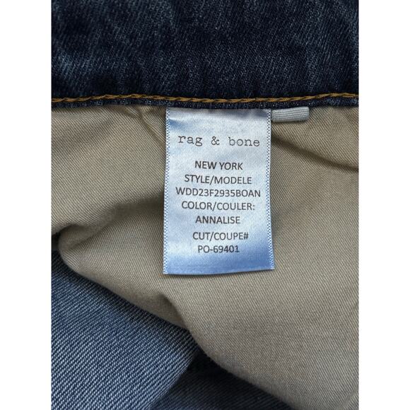 NWT Rag & Bone The Logan Mid-Rise Rigid Wide Leg Jean Annalise Women's Size 29 - Picture 7 of 9